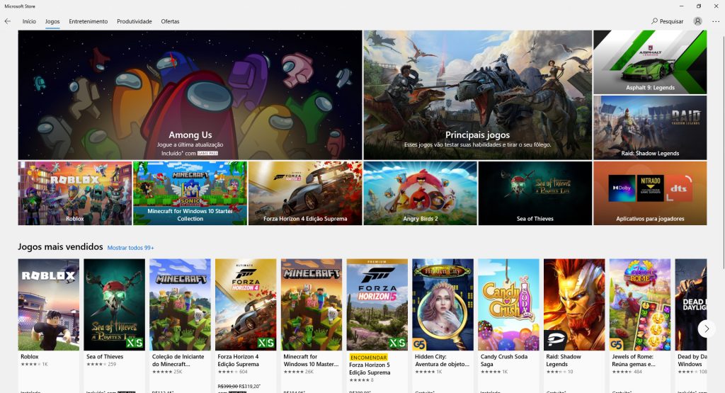 Most played games - Microsoft Store